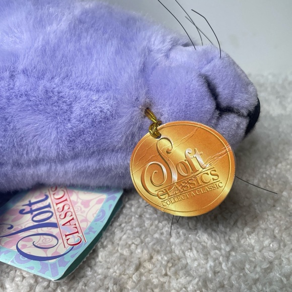 Soft Classics Toys R Us 1995 Purple Seal Plush Stuffed Animal 18" Geoffrey VTG - Picture 10 of 11